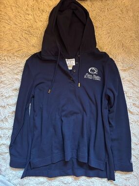 Champion Navy Pullover Hoodie with Embroidered Logo- Penn State